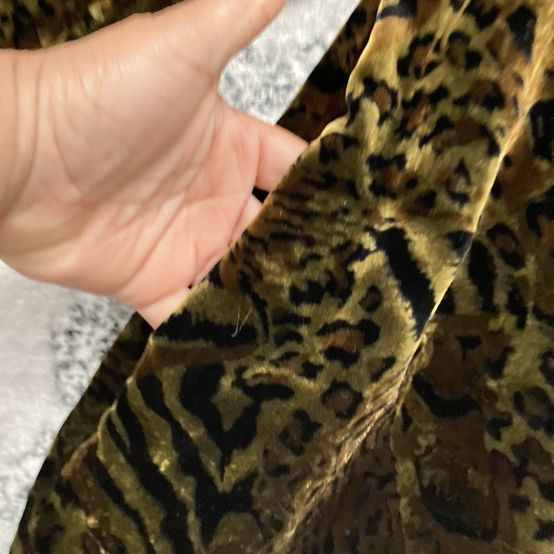 Vintage Rose Animal Print Velvet Burnout Duster Robe Jacket Silk Blend Size M gallery