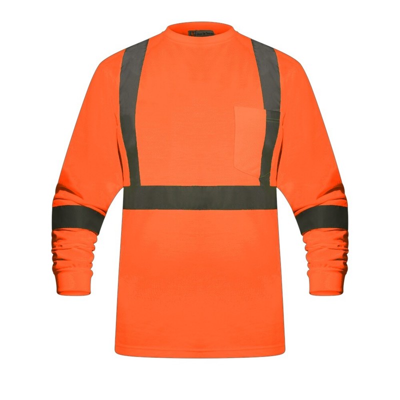 High Visibility Fluorescent Safety T-Shirt - Full Sleeve - 100% Polyester gallery