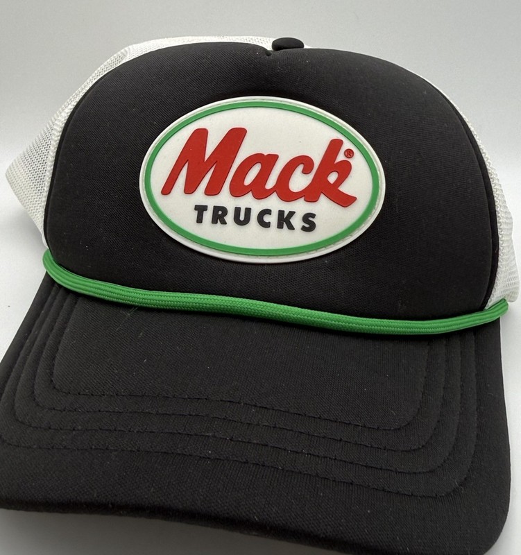 Mack Trucks 3-D Logo Trucker SnapBack Adjust Hat H3 Headwear Official Green Cord gallery