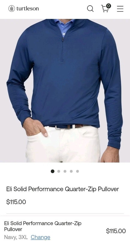Turtleson Eli 1/4 Zip Performance Pullover Men 3XL The LYNX Golf L/S Stretch gallery