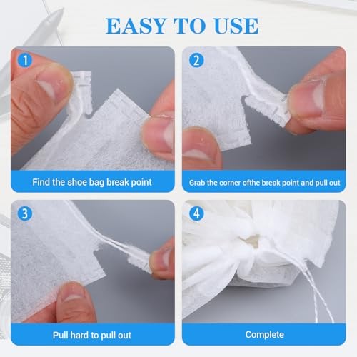 200 Pcs Dust Proof Drawstring Storage Bags, 12.6 x 15 Inches Non Woven Fabric gallery