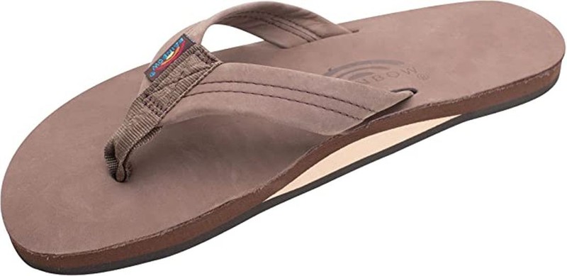 Man Rainbow Leather Single Layer Wide Strap with Arch 301ALTS Color Expresso New