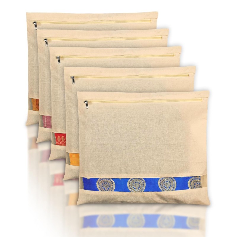 Single Packing Saree Storage Bags Set of 5 With Mesh Window