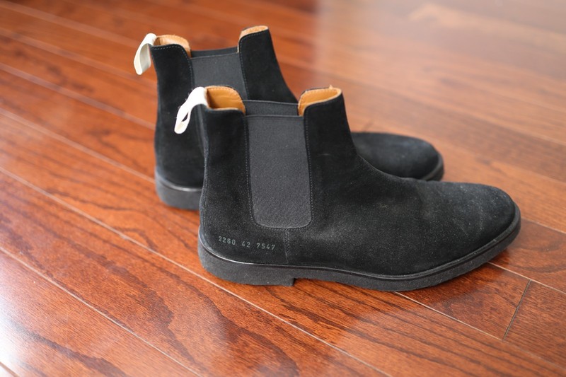 [New]: Common Projects Black Suede Chelsea Boot [Size 42/9]
