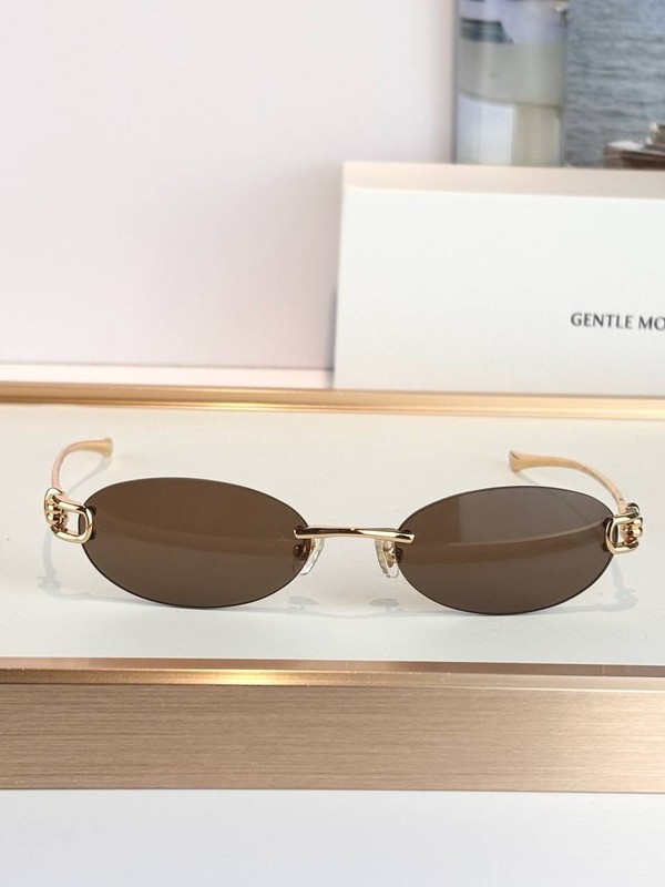Sunglasses Gentle Monster Oval Rimless Sunglasses Gold Frame Bro