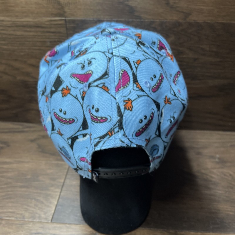Hey Mr. Meeseeks Rick & Morty Hat Snapback Blue Black Cap Adult Swin gallery