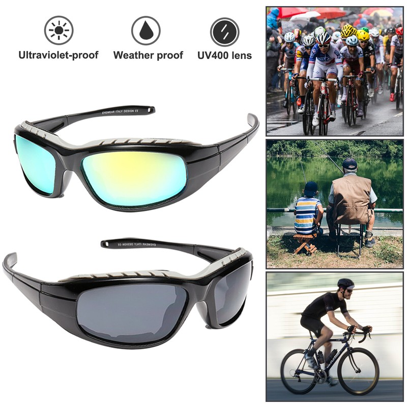 2PCS UV400 Riding Bike Goggles Cycling Glasses Outdoor Sports Bicycle Sunglasses