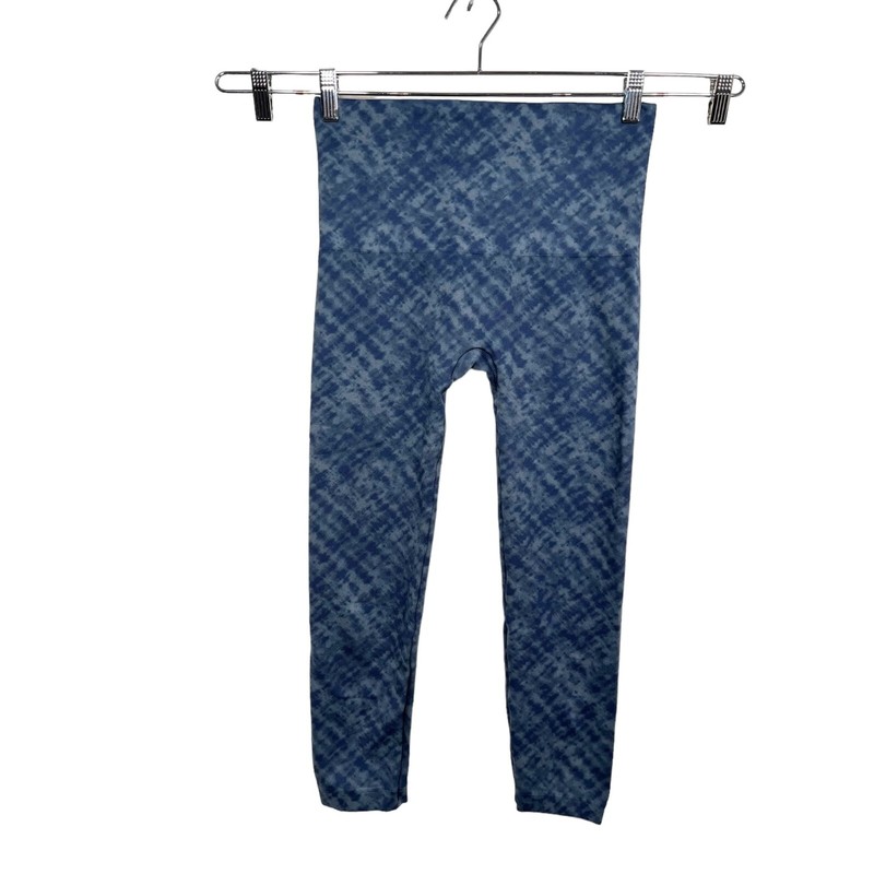 Spanx Blue Tie Dye Look at me now High Wiasted Seamless cropped Legging sz 1X gallery