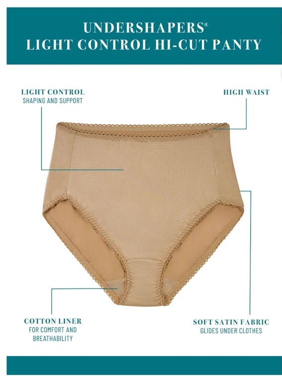 VANITY FAIR Women Size 5XL 3-Pair Undershapers Hi Cut Underwear Panties gallery