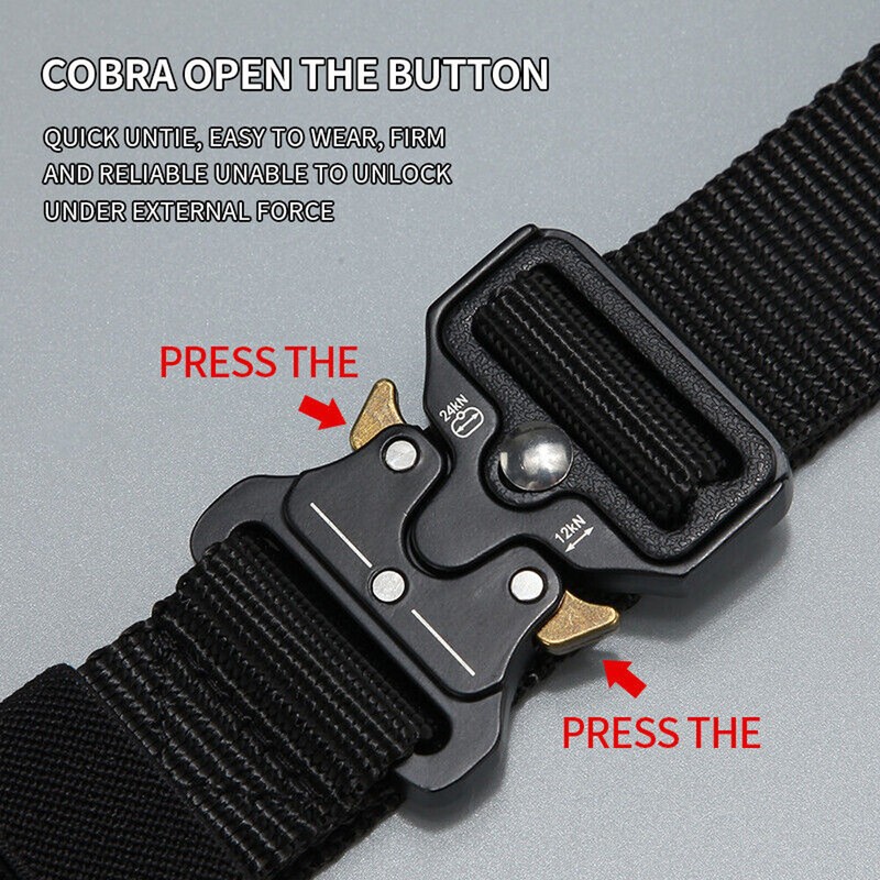 Mens Casual Military Tactical Belt Army Adjustable Quick Release Pants Waistband gallery