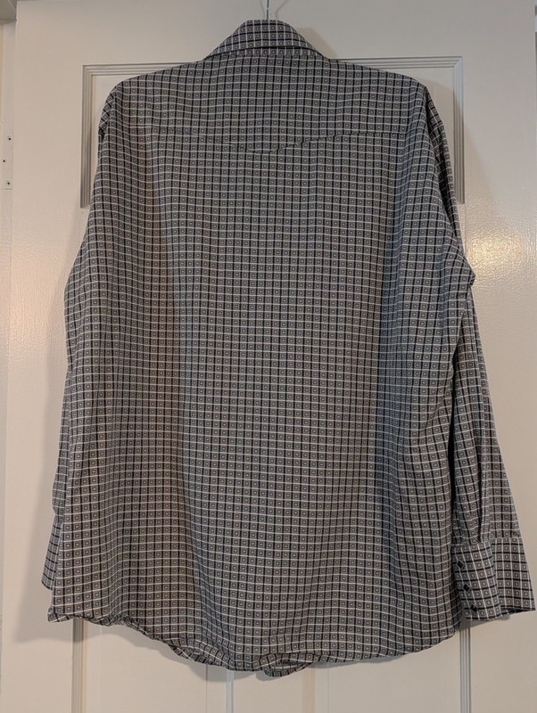 Wrangler George Strait Troubadour Shirt Mens XL Black Gray Geometric Pearl Snap gallery