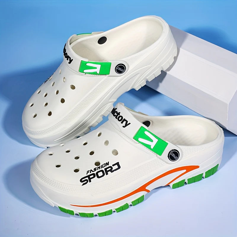 Men's Summer Fashion Casual Breathable Clogs with Thick Slip Resistant Soles, P gallery