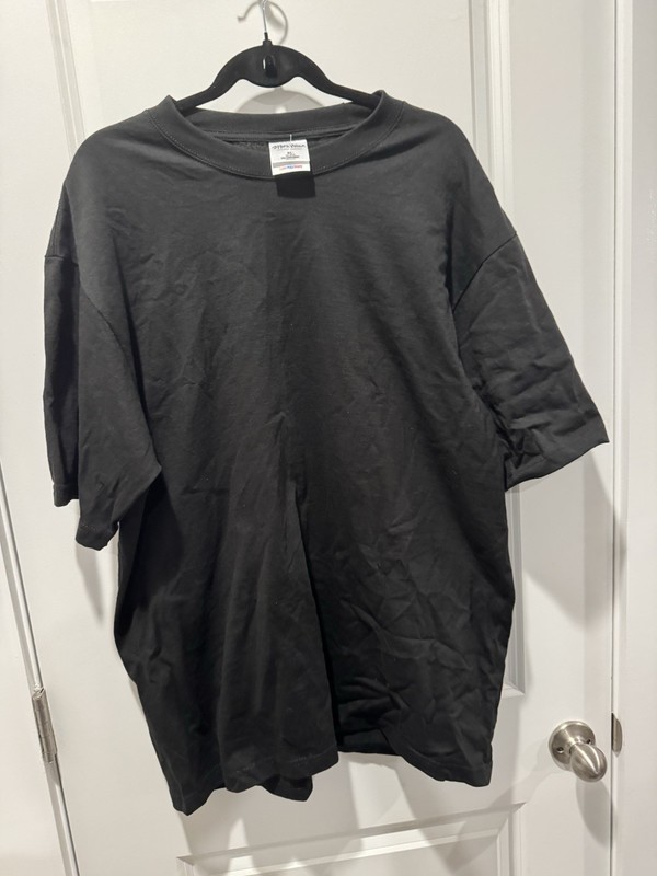 Shaka Wear Super Max Heavy Heavyweight Black Crew Neck Cotton T-Shirt XL