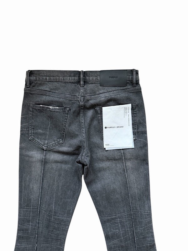 Purple Brand Jeans Men Slim Straight Flare Black P004 $330 Size 30x32 (30/32) gallery