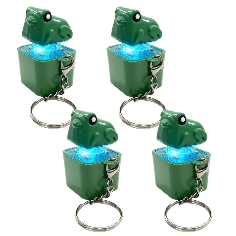 Frog Knocking Toy Frog Keyboard Keychain Decor Emit Light And Sound Pendant TL gallery