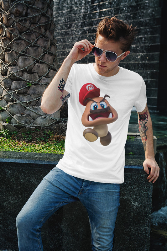 Super Mario Odyssey Goomba T-Shirt Unisex Funny Adult Nintendo Switch Sizes New gallery