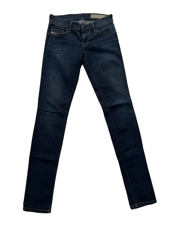 Diesel Grupee Jean Womens 30 Dark Blue Super Slim Skinny Low Waist W26-L32