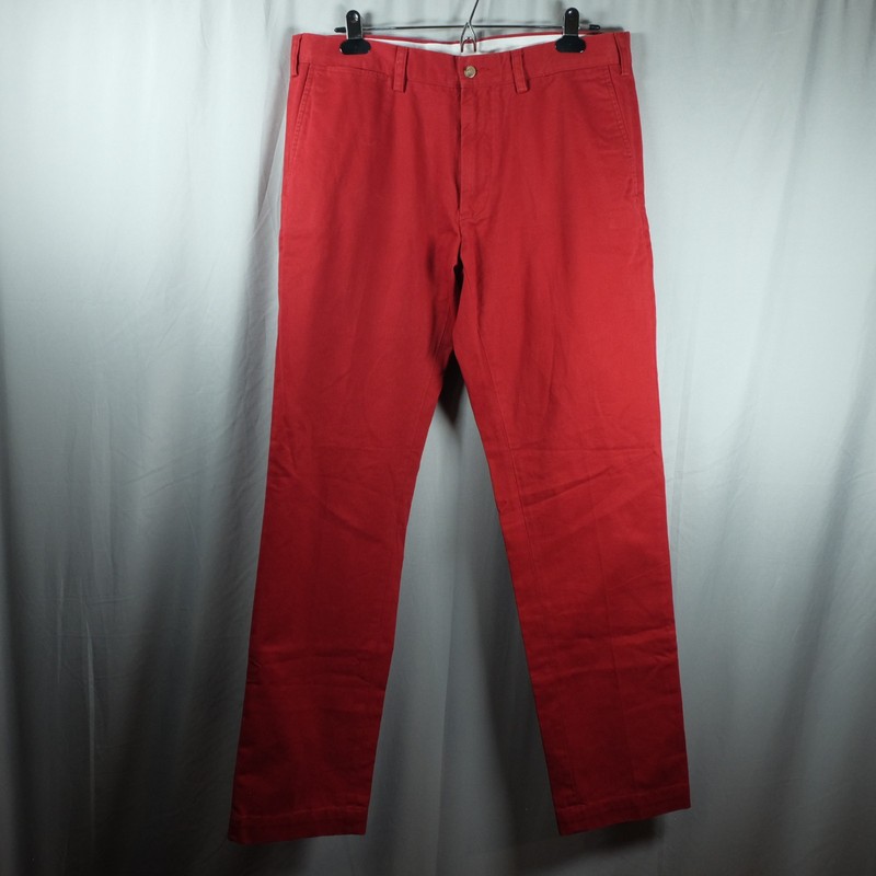 Polo Ralph Lauren Chino Pants Mens 34/33 Red Classic Fit Cotton Twill Trousers