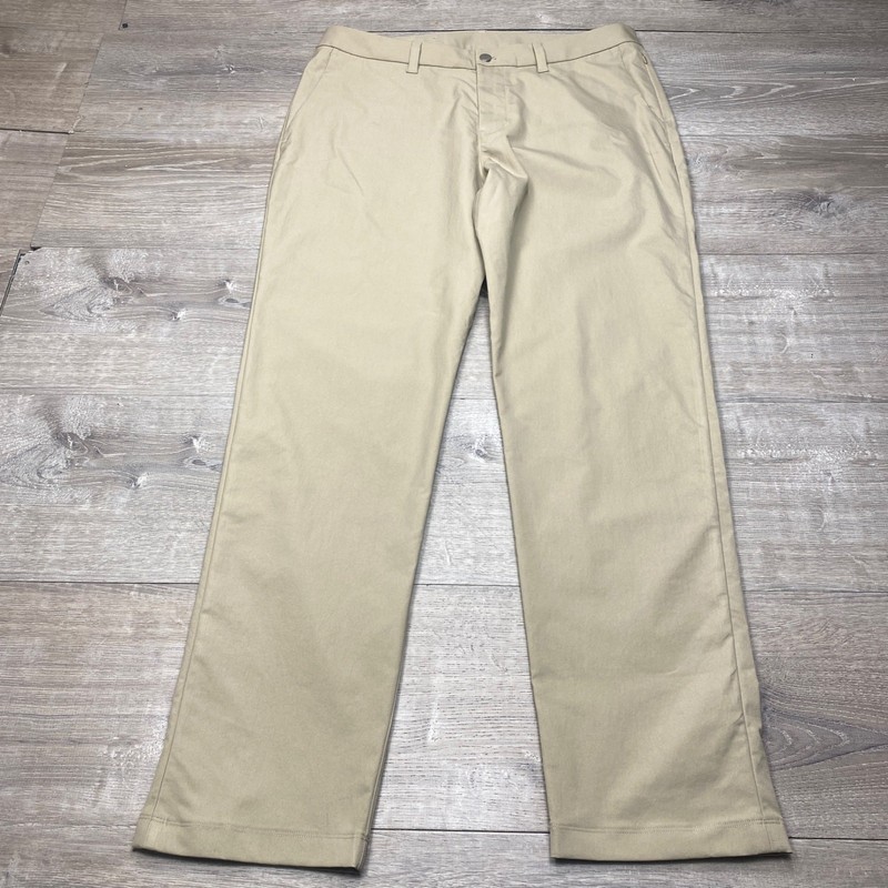 Lululemon Commission Pant Classic Mens 35 Khaki Tan Warpstreme Chino LM5B11S