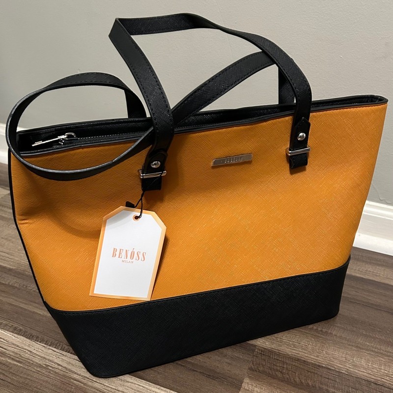 Benoss Amy Miller Collection Brown Black Tote Bag 34X29X11cm Wanderlust New gallery