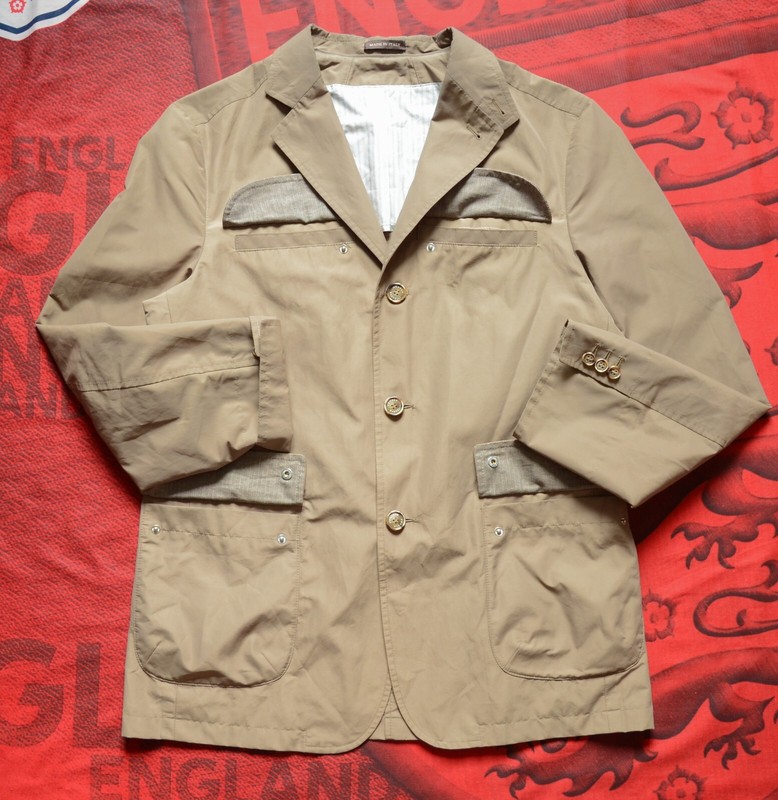 Angelo Nardelli Sport Mens Light Jacket Size 52 L Beige Made In Italy Casual gallery