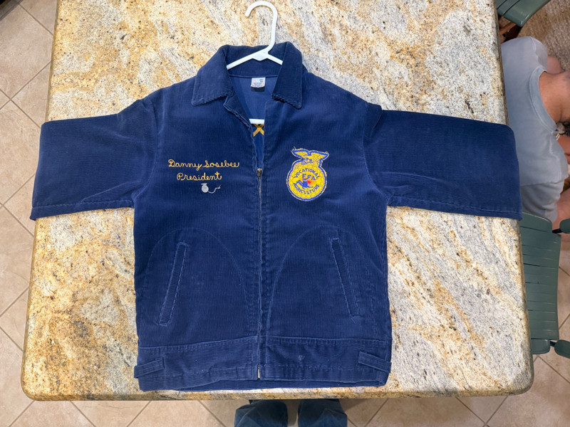 Vintage 70s texas area navy corduroy FFA jacket men’s small good condition