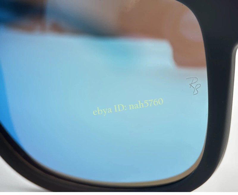 Ray-Ban Justin RB4165 Polarized Sunglasses 54mm Blue Mirror Lens Black UV400 gallery