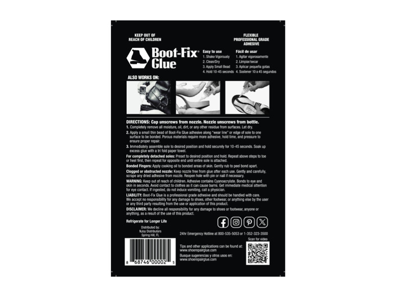 Boot-Fix Glue BLACK: Professional Grade Shoe Repair Glue For All Footwear gallery