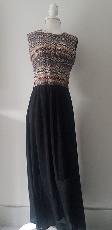 Size L Multicolored Maxi Dress- Debackers