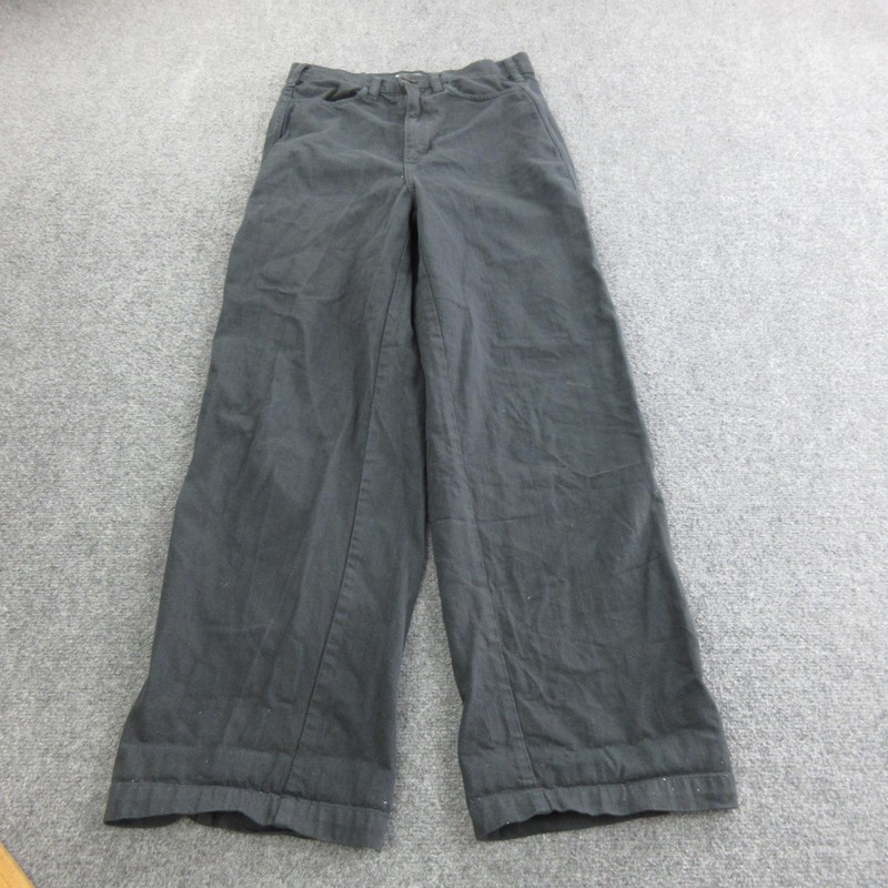 Gravel & Gold Pants Womens 28 Black Twill Chino Wide Leg Relaxed Casual Workwear