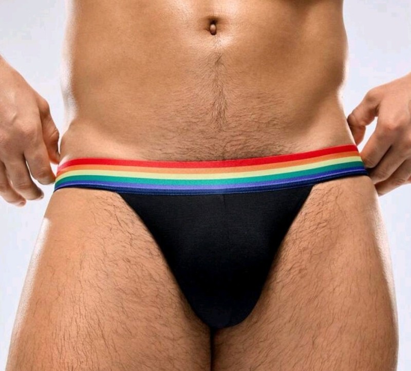Pride Rainbow Jockstrap. Double-Layer Pouch. Wide Straps. Size X-Large 38″ XL