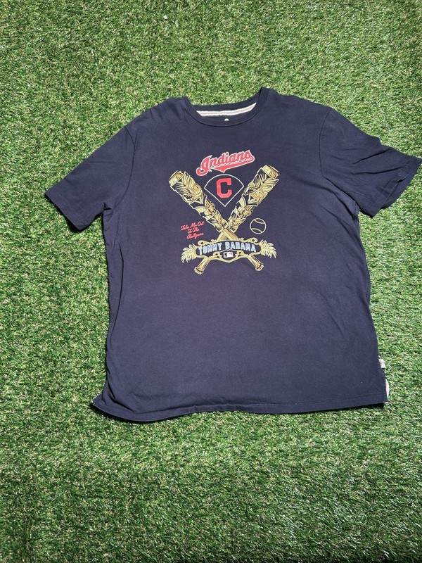 Tommy Bahama Cleveland Indians MLB Navy Graphic T-Shirt Men’s m