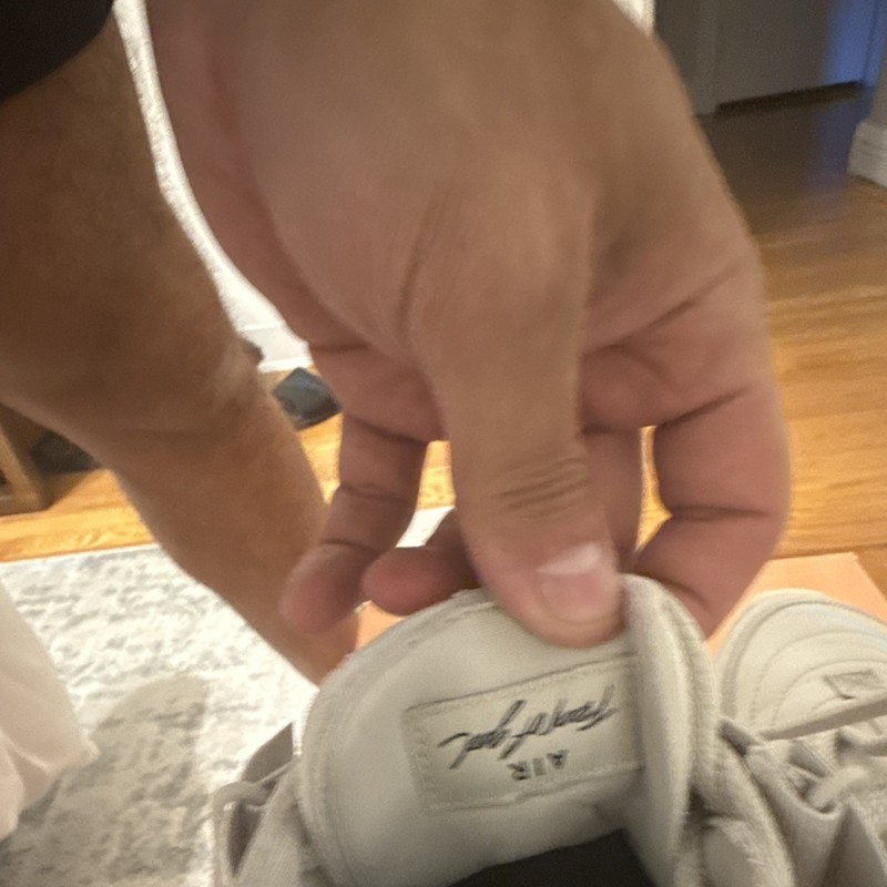 Nike Air Fear of God Raid High Top Ankle Strap Light Bone/Black AT8087-001 gallery