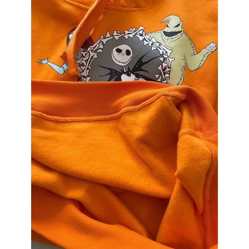 Disney Nightmare Before Christmas Orange Hoodie Jack Skellington Unisex L gallery