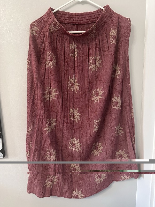 Retro vintage Joanna Women’s S Burgundy Skirt Elastic Waist gallery