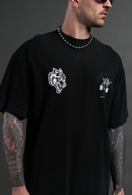 Darc Sport Powerhouse of the Cherub Tee Men’s XS Black Graphic Crew Neck gallery