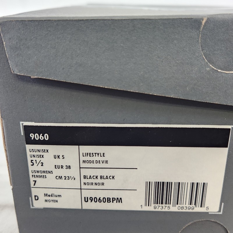 5.5 MEN / 7 WOM - New Balance 9060 - Black / Phantom / Magnet - U9060BPM (sc) gallery