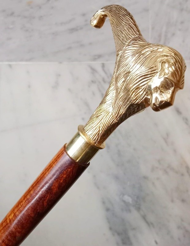 Brass Walking Stick Victorian Cane Wooden walking stick Gift for gift purpose