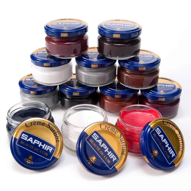SAPHIR CREAM SURFINE PREMIUM SHOE POLISH - 1.48 oz ALL COLORS Made in France