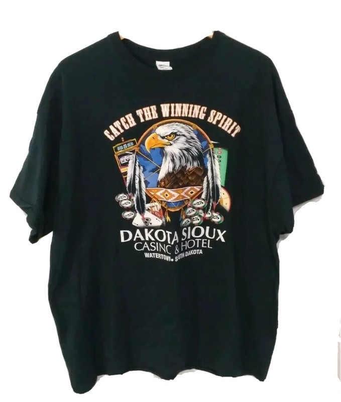 Catch The Winning Spirit Gambling Eagle Casino Dakota Sioux Size 2XL