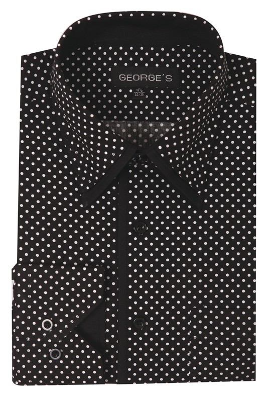 George/Fortino Landi 100% Cotton Polka Dot Trimming Collar and Cardigan AH 617