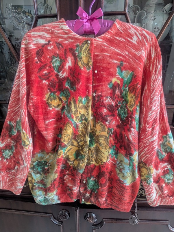 Angelon by Darlene Hand Screen Printed Sweater Vintage Size small