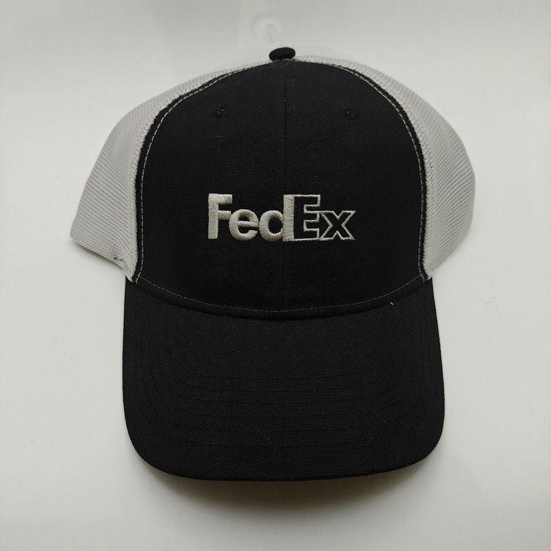 FedEx Logo Mesh Snapback Adjustable Size RG-M Trucker Hat Cap Navy Black