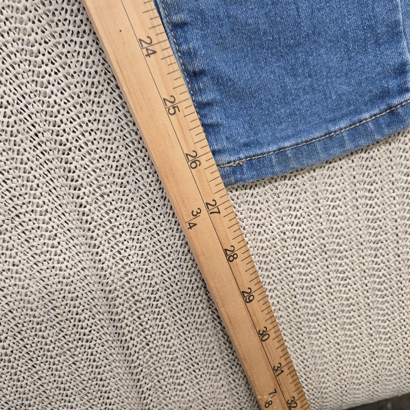 YMI Wanna Betta Butt Jeans Womens 7/28 Mid Rise Skinny Distressed Denim Pants gallery