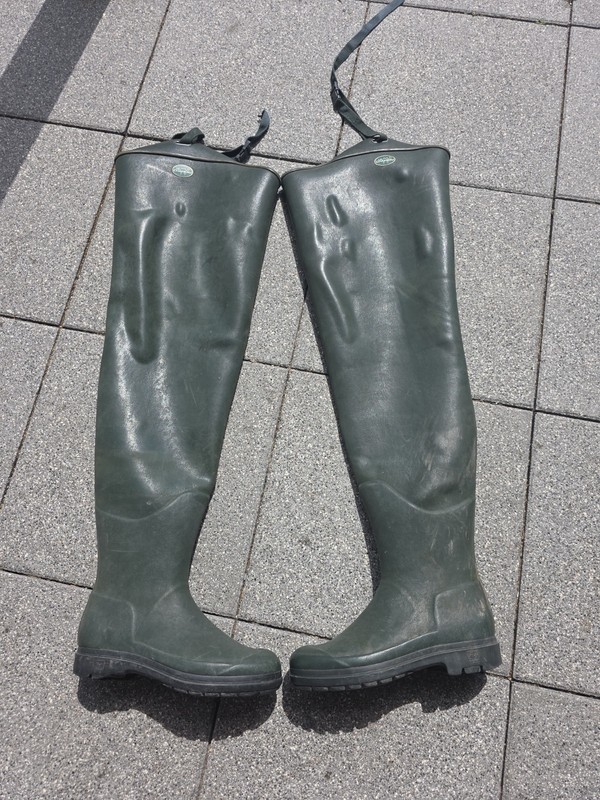 Le Chameau Waders Fishing Boots Wellies Delta Cord Limaille Green Size 42