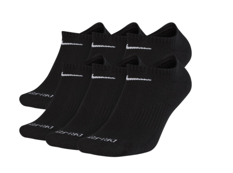 Nike 6 pairs Everyday Cushioned Dri-FIT No Show Training Socks Mens L (8-12)