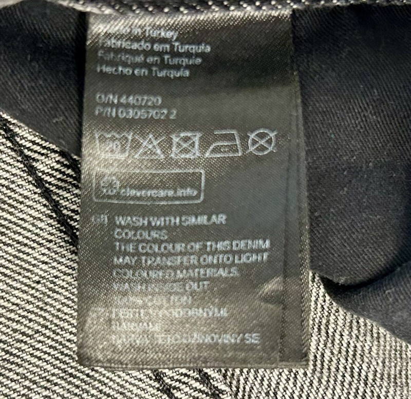 H&M Men's Gray Jeans 34/30 (tag 32/32) Distressed Slim Regular Waist Tapered Leg gallery