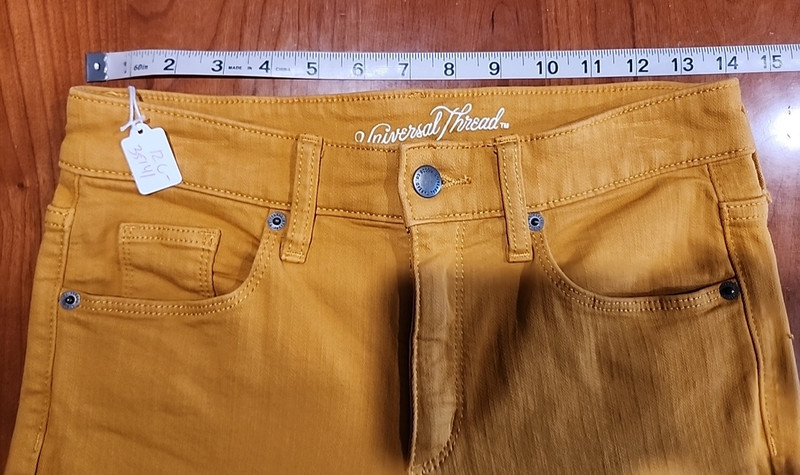 Universal Thread Mustard Yellow Skinny Jean Women Size 2 28x29 Stretch 120-35141 gallery