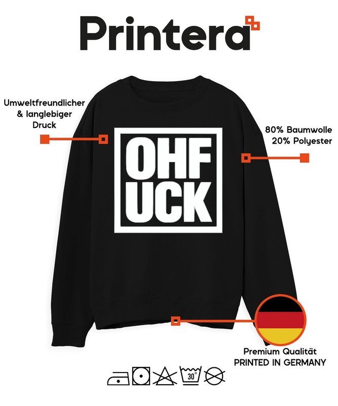 OH FUCK Saying Gift Adult Humour Naughty Party Vintage Unisex Sweatshirt P gallery