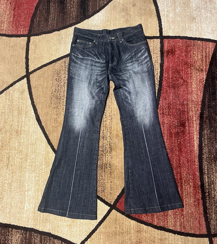 Tornado Mart Women’s Bootcut Jeans Dark Wash black Denim Solid Pockets Size M